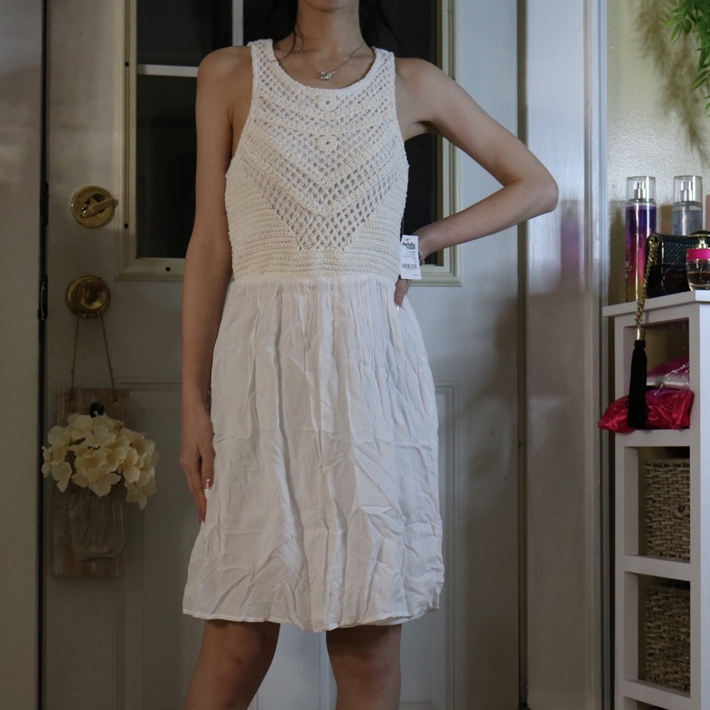 Crotchet Top Mini Dress - Picture 2 of 4